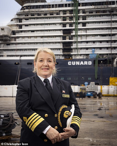 The captain of the Queen Anne is Inger Klein Thorhauge, Cunard's first female captain.