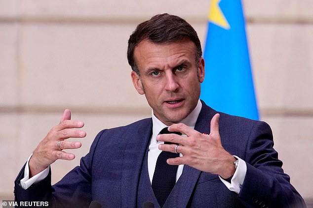 In an interview published today, Macron did not rule out sending troops to help kyiv, saying the issue would arise 