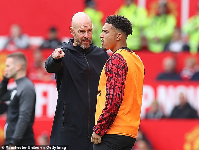 Ten Hag banished Sancho at United after the pair fell out at the start of the season.