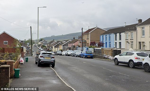 The tragedy occurred on a quiet street in a village in Hirwaun, South Wales.