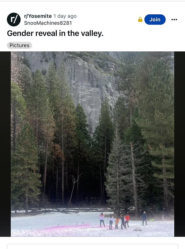 A wildlife expert shared her horror after seeing a couple leaving pink confetti in Yosemite National Park last January.