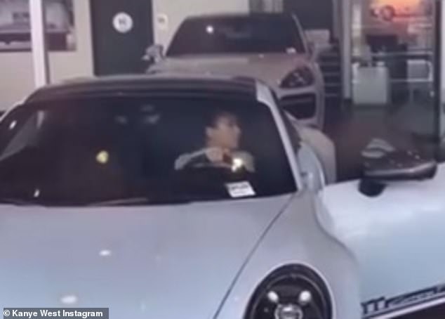 In images posted to Kanye's Insta Stories in March, Bianca could be seen getting behind the wheel of a different Porsche than the one she was seen this week.