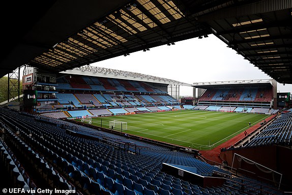 BIRMINGHAM, ENGLAND - MAY 2: A general view inside the stadium before the UEFA Europa Conference League 2023/24 semi-final first leg match between Aston Villa and Olympiacos FC at Villa Park on May 2, 2024 in Birmingham, England.  (Photo by Jan Kruger - UEFA/UEFA via Getty Images)