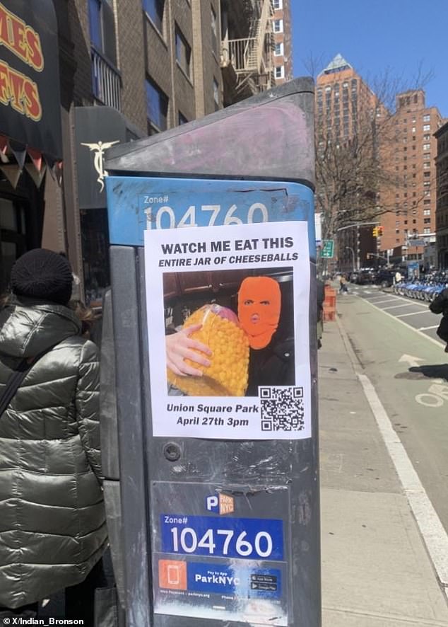 He posted ads all over the city telling people that 
