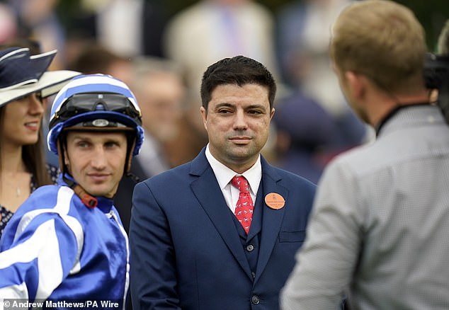 Christopher Head (centre), who trains Ramatuelle in Chantilly, admits to feeling a little dazzled