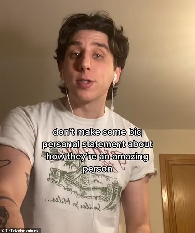 Montaine, who goes by 'ohmontaine' on TikTok, said he believes ghosting shouldn't be done at all.