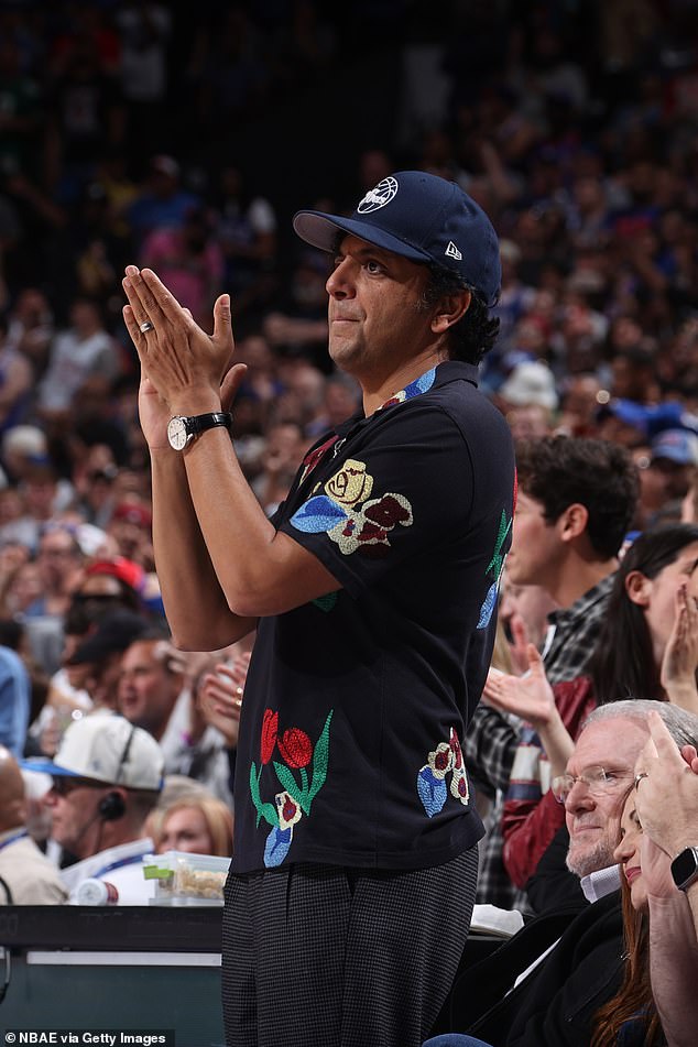 Famous film director M. Night Shyamalan is a die-hard 76ers fan and was sitting courtside