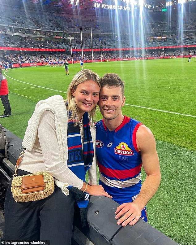 There were challenges early in their relationship, as Dunkley lived in Melbourne and played for the Western Bulldogs.