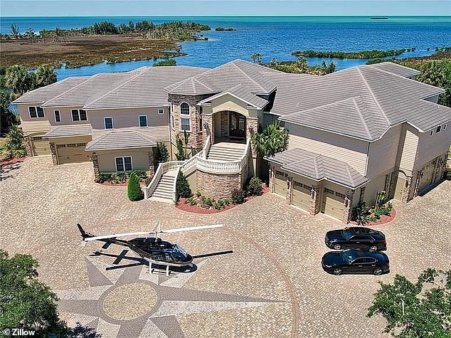 A $5 million mansion in Spring Hill, Florida.  Many coastal cities have experienced massive sea level rise since 2010.