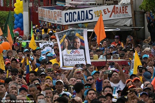 The Venezuelan crisis also continues to raise security concerns for the United States.  In the image: demonstration in favor of Venezuelan opposition leader María Corina on May 2.