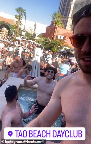 The players shared a video of themselves dancing in a hot tub.
