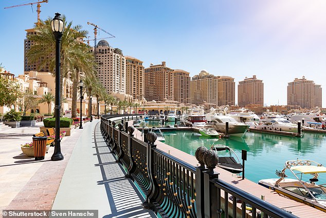 The company spent $1 million on travel expenses over three years, part of which was $100,000 to rent a luxury villa in Doha, the capital of Qatar (pictured) for a year.