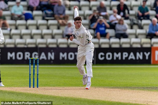 The young Englishman played for Worcestershire County Cricket Club