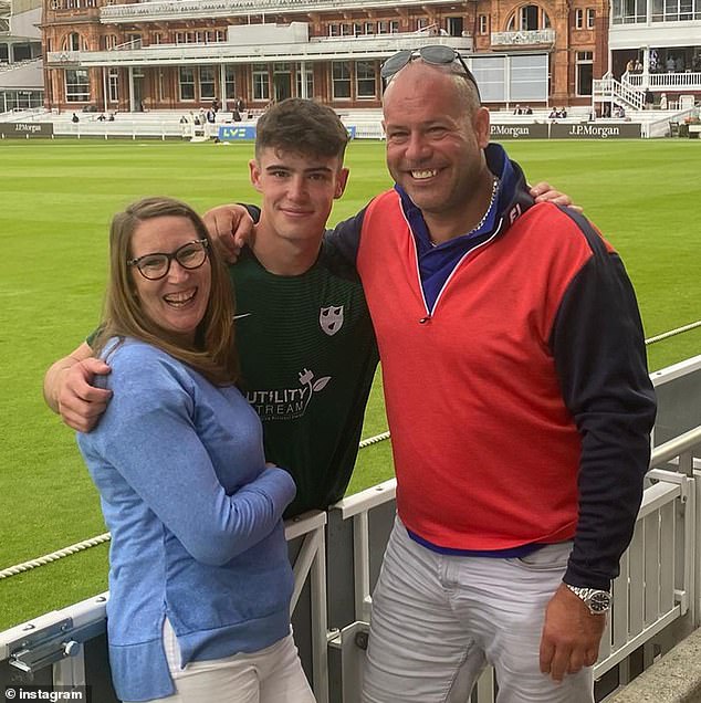 Cricket star Josh Baker (centre) was found dead in his apartment by a friend after he failed to show up for the start of the game.