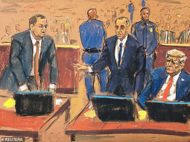 Visitors were able to see for themselves scenes that had otherwise only been published in cartoonists' renderings, as prosecutor Joshua Steinglass and defense attorney Emil Bove faced off.