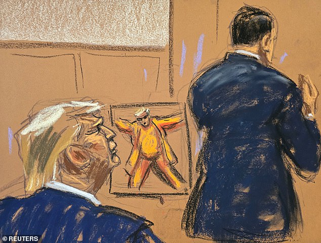 And there was laughter in the courtroom when jurors were shown caricatures shared by former Trump fixer Michael Cohen of Trump in an orange jumpsuit.