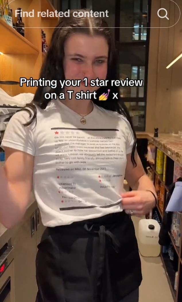 He then got to work in the shirt and filmed a clip for TikTok, which racked up 2.9 million views.