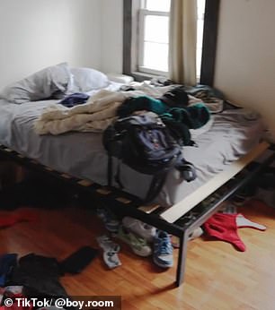 In Rachel's initial video, she stopped by Blake, 28,'s room in Bushwick, New York.