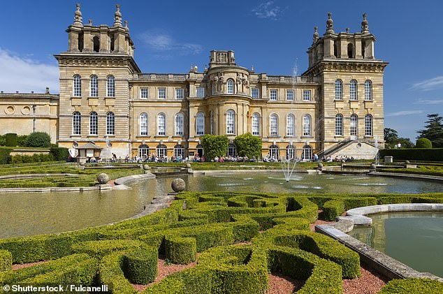 Pictured: Blenheim Palace in Oxfordshire, the residence of the Duke and Duchess of Marlborough
