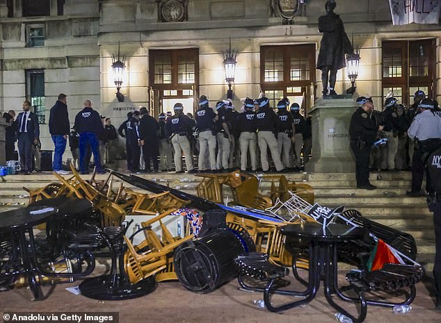 Students illegally occupying Hamilton Hall at Columbia University were evicted by police on Tuesday.