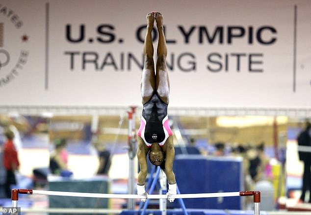 Biles, a four-time Olympic gold medalist, trains at the Karolyi Ranch in 2015