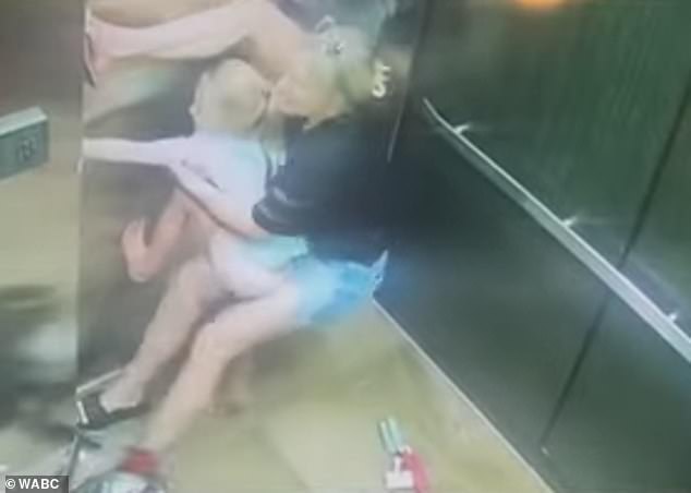 Security footage showed Loni and her friend Nicole, who were there with Zoe's brother and twin sister and two other children, struggling to get her arm out.