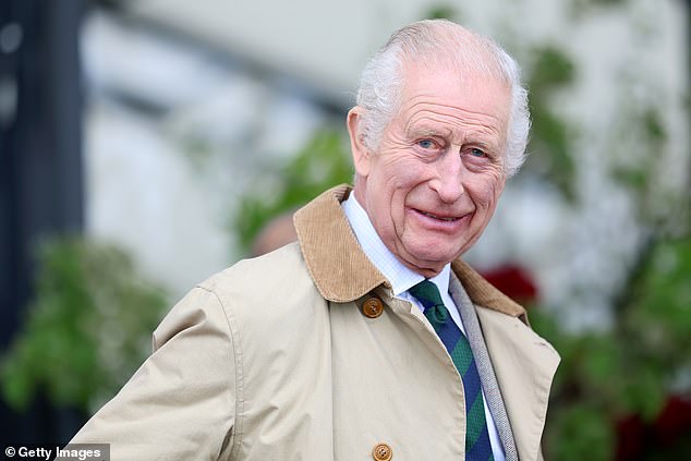 King Charles attends the third day of the Royal Windsor Horse Show at Windsor Castle today