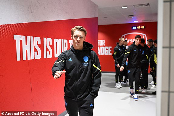 LONDON, ENGLAND - MAY 4: Martin Odegaard of Arsenal arrives at the stadium before the Premier League match between Arsenal FC and AFC Bournemouth at Emirates Stadium on May 4, 2024 in London, England.  (Photo by Stuart MacFarlane/Arsenal FC via Getty Images)