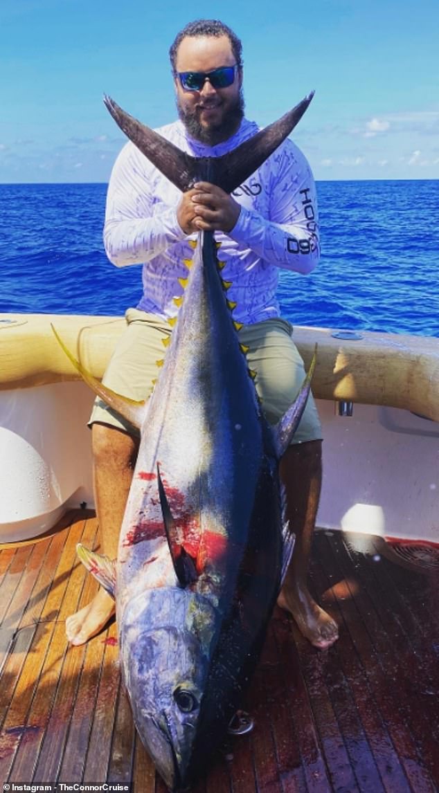 Connor, now based in Clearwater, Florida, loves deep sea fishing and often shows off his catches of the day on Instagram.