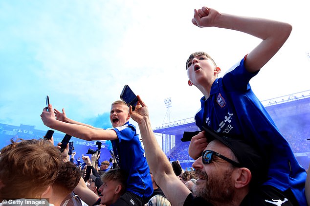 Fans stood on their shoulders as they enjoyed the moment after a difficult few years watching the team.