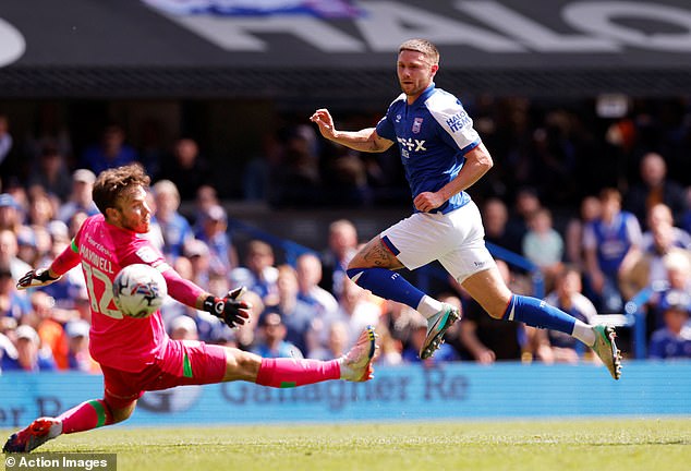 Wes Burn scored the first goal of the first half to give Ipswich the perfect start to the game.