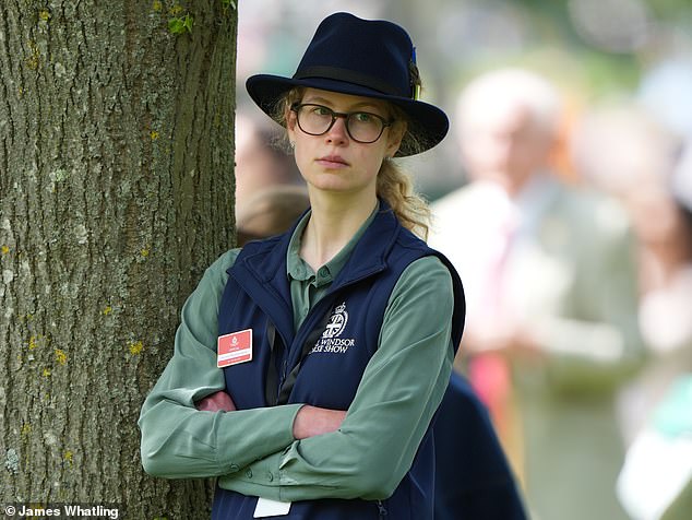 The royal, who is currently studying English literature at the University of St Andrews, wore a vest with the Royal Windsor Horse Show logo.