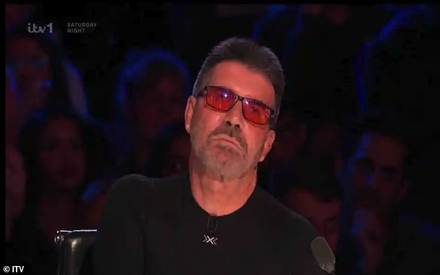Meanwhile, elsewhere in the episode, judge Simon Cowell, 64, was left unimpressed by Italian comedy act Umberto and Damiano.