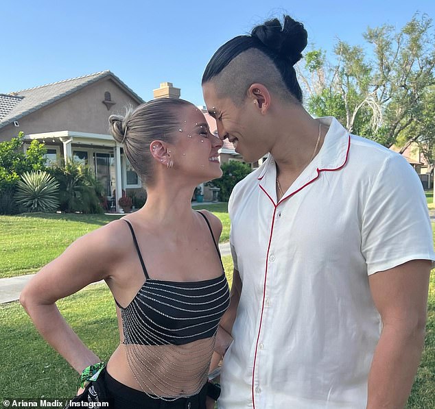 The Vanderpump Rules star, 38, shared an adorable photo of her and the handsome fitness trainer smiling and touching noses.