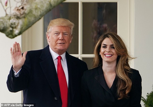 Hope Hicks (right) took the stand Friday in Manhattan Criminal Court.