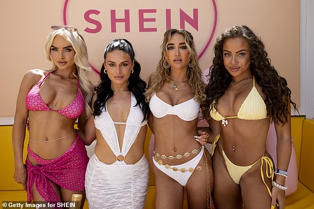 Georgia and Demi were joined at the sexy Shein party by (left to right): Megan Hana Mcloughlin, Olivia Hawkins and Danica Taylor.