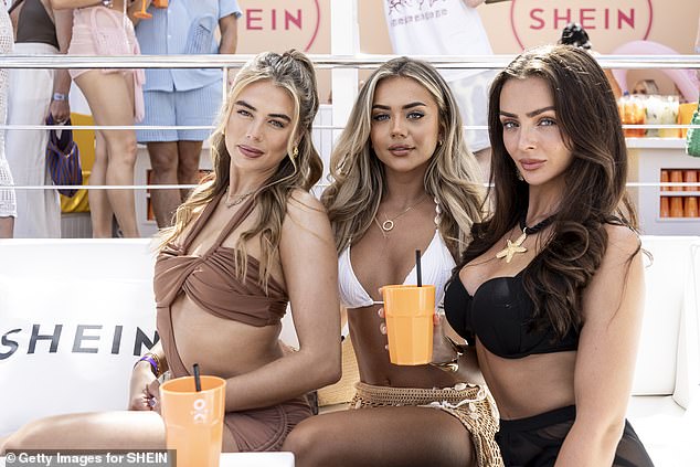 Arabella Chi, Natalia Zoppa and Kady Mcdermott posed furiously in swimsuits