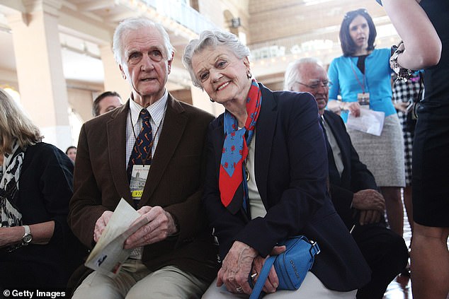 Among Lansbury's most notable works is his producing credit for the 1974-75 Broadway revival of Gypsy, starring his sister; the play won a Tony (pictured with Angela in 2012).