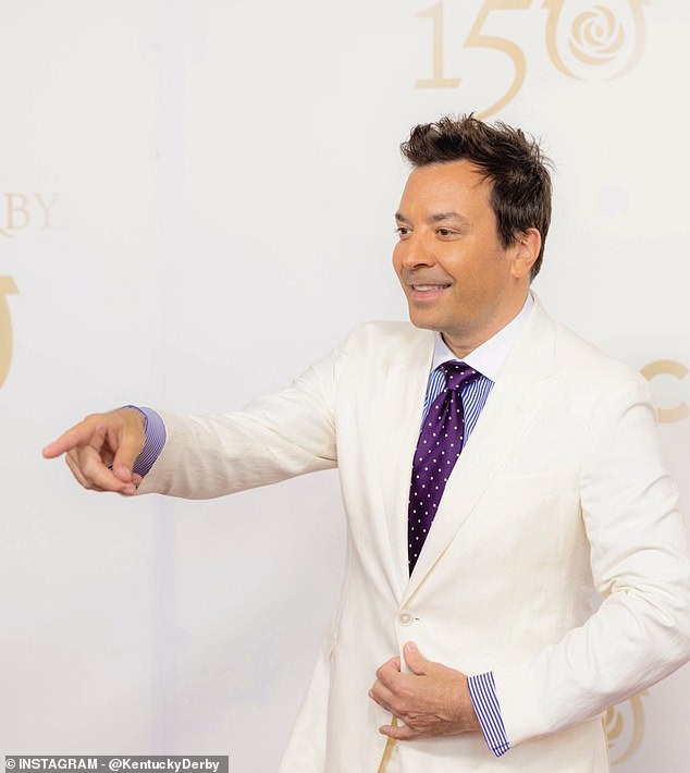 Late night host Jimmy Fallon also appeared on the Kentucky Derby red carpet on Saturday.
