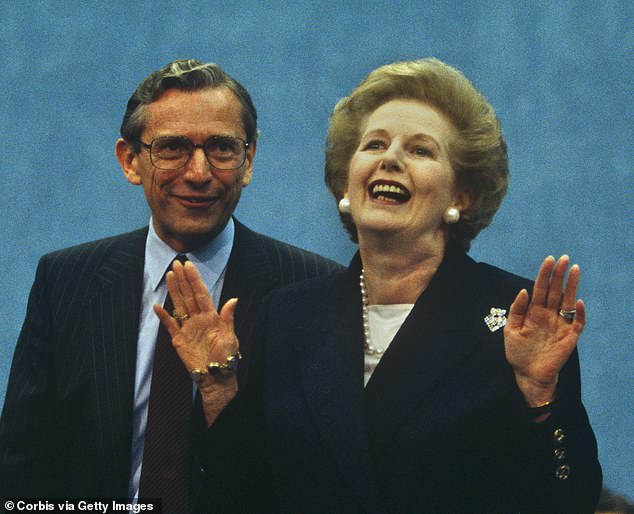 Host of the game: former Conservative party chairman Norman Fowler with his prime minister, Margaret Thatcher