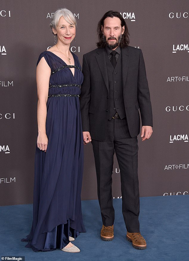 Reeves and Grant made their debut as a couple at the LACMA Art + Film Gala in Los Angeles in 2019; Reeves and Grant photographed on November 2, 2019 in Los Angeles