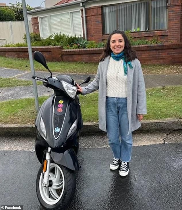 Claudia Cortis Brown (pictured) said her scooter had been repeatedly attacked by motorists, who had attempted to move the bike by force on several previous occasions.