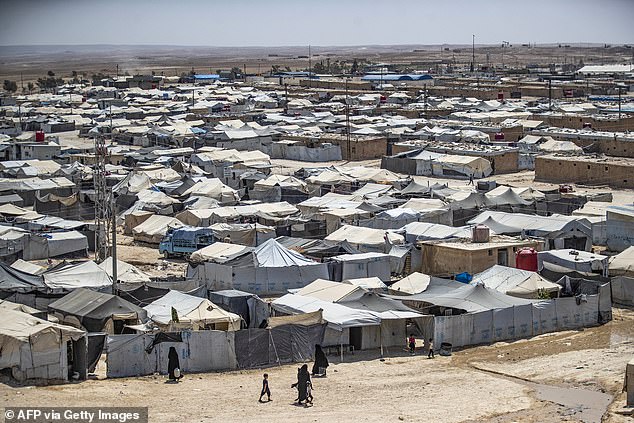 Choudhury's wife, who has also been stripped of her British citizenship, is detained in this Hasakeh camp.