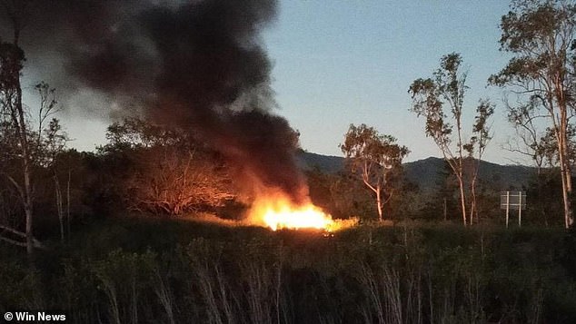 Despite the judge telling him at his 2020 sentencing that he would be jailed if he committed any more crimes, Burke set fire to a car (pictured) and a moored houseboat.