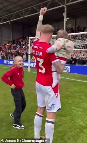 Controversial Irish star James McClean greeted Wrexham fans by singing anti-King chant