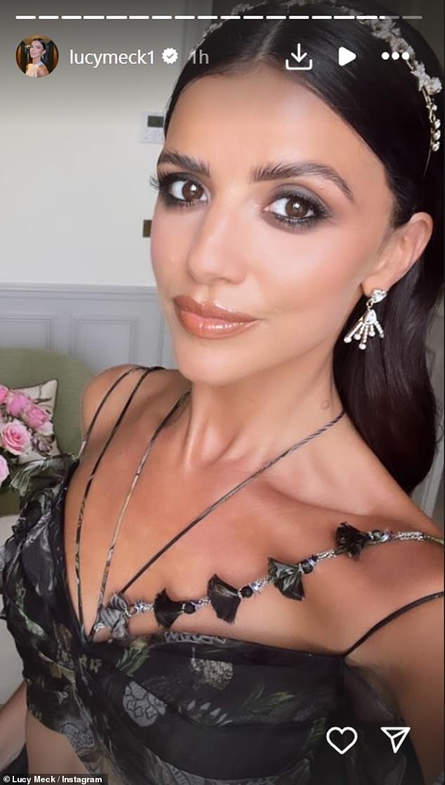 Former TOWIE star Lucy Mecklenburgh looked incredible as she took to Instagram to show off her glamorous outfit for the Indian-inspired nuptials.