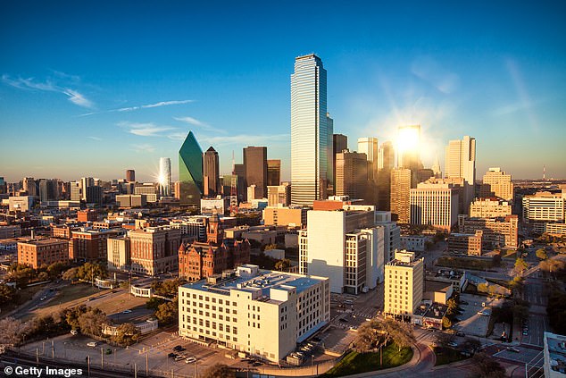 The nationwide housing shortage has been a determining factor in keeping prices artificially high in the face of rising mortgage rates. Dallas (pictured) saw the number of available homes increase by 20.7%