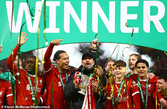 Klopp guaranteed his farewell with silverware after lifting the Carabao Cup in February