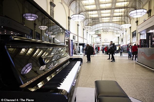 In the series, talented pianists compete at train stations across the country for the chance to perform at Manchester's Aviva Studios.