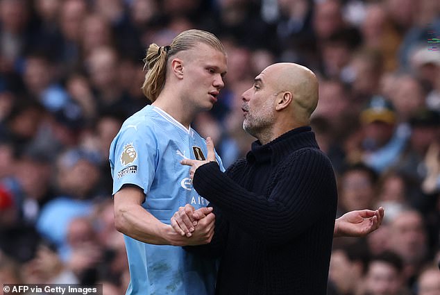 He was furious when Pep Guardiola decided to take him off in the second half.